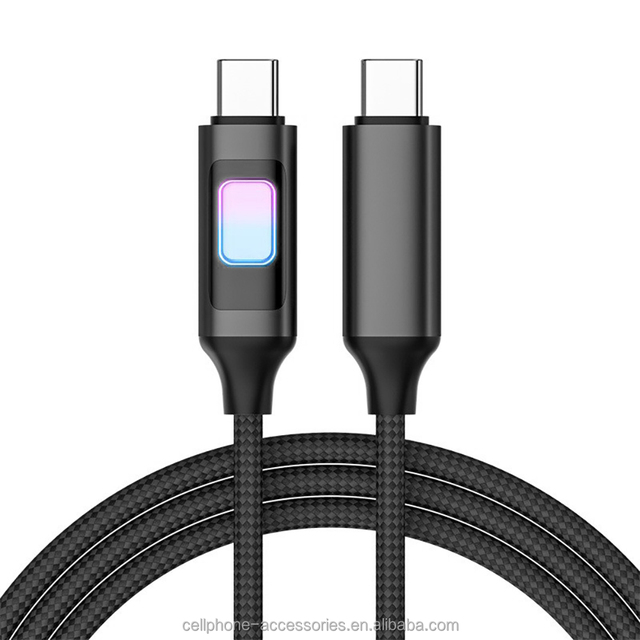 Type-C Fast Charging Nylon Braided Cable 60W 3A Stronger Dual Type-C Connectors for Phone & Camera 1M Length
