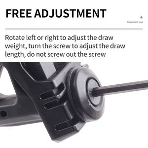 ชุดธนูคอมพาวด์สำหรับล่าสัตว์ ยี่ห้อ ATA ความยาวการดึง 31 นิ้ว ปรับได้ 16-30 นิ้ว สำหรับมือขวา ทำจากอลูมิเนียมอัลลอยด์ อุปกรณ์ยิงธนูกลางแจ้ง - Product Image 5