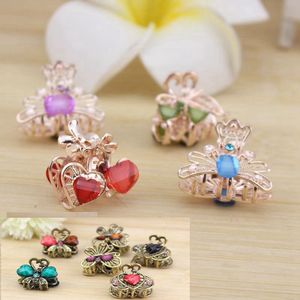 Pinces à cheveux en alliage d'or avec strass 5,5 cm, accessoires pour cheveux à usage quotidien, couleurs assorties - Product Image 1