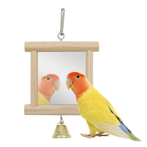 Giocattoli Divertenti a Specchio per <span class=keywords><strong>Uccelli</strong></span>, Giocattoli Fantasiosi <span class=keywords><strong>da</strong></span> Arrampicata e Appoggio, Adatti per Pappagalli, Piccioni, in Pino e Acrilico, Giocattoli per Animali Domestici - Product Image 3