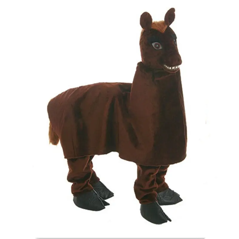Costume cheval pour 2 personnes, de couleur marron, ensemble amusant pour adultes, livraison gratuite