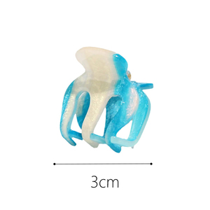 Pinza de plástico acrílica con forma de cangrejo para mujer, pinzas de plástico ombré para pelo fino, pulpo, mordazas pequeñas, 3cm de grosor - Product Image 5
