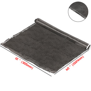 Tissu en fibre de carbone 3K 220G sergé, poids moyen, résistant à l'abrasion, pour capot de voiture, découpe DIY disponible en noir, bleu, rouge - Product Image 2