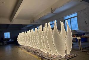 دعائم مسرح حفل الزفاف أضواء زينة بإضاءة ليد مضيئة أضواء أرضية بأجنحة ملائكة للزينة ستارة خلفية لحفل الزفاف - Product Image 5