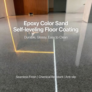JHY <span class=keywords><strong>PAINT</strong></span> JHY-EPOXY01 Epoxidharz Farbiger Sand Selbstverlaufende Bodenfarbe Raumepoxidharz Flüssigbeschichtung - Product Image 1
