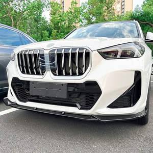 Amp-Z Front Bumper Lip Splitter For Bmw X1 Ix1 U11 M Sport 2023+ Matte Piano Black Carbon Fiber Texture - Product Image 2