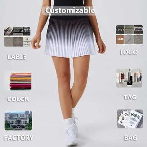 TN1863 plissettato allenamento Activewear Yoga all'ingrosso palestra gonna a vita alta plissettata Fitness sport Pocket gonne da Golf Tennis - Product Image 6