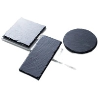 Assiette rectangulaire noire moderne et minimaliste pour hôtel, plateau de dîner, dessous-de-plat de style occidental, accessoire de photographie pour desserts et plats.