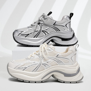 Calzado Deportivo Casual de Suela Gruesa con Amortiguación y Aumento de Altura, Parte Superior de Malla Transpirable, para Correr y Caminar, Precio Bajo al por Mayor - Product Image 1