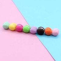 Macarons colorés gâteau résine flatback cabochon pour la fabrication de bijoux à bricoler soi-même coque de téléphone épingle à cheveux accessoires maison de poupée miniature nourriture