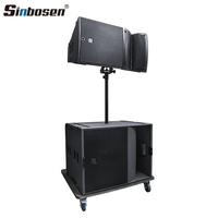 Système audio Sinbosen avec enceinte Line Array de 15 pouces + caisson de basses de 18 pouces