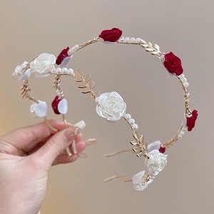 BEST SELLER -<strong>2025</strong> Valentine's Day French Headband Vintage Rose Flower Hairband for Women Hair Hoop <strong>Girls</strong> Hair Accessories 12.5cm