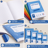 Cahier scolaire africain A4, cahier d'exercices pour étudiants, impression de logo personnalisé, fabricant OEM, vente en gros