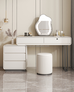 AOMISI <span class=keywords><strong>CASA</strong></span> Meuble de rangement design à succès, <span class=keywords><strong>coiffeuse</strong></span> en bois personnalisée, table de maquillage avec miroir LED en marbre - Product Image 6