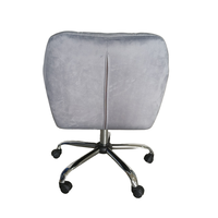 Chaise de bureau moderne à dossier haut en velours, pivotante à 360°, réglable en hauteur, avec support lombaire, base en acier rembourrée, inclinable