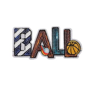 2025 gros fer personnalisé sur patchs de Baseball Chenille sergé tissu paillettes et paillettes Football patchs - Product Image 6