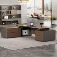 Bureau de direction moderne de luxe en bois, mobilier de bureau avec tiroirs de rangement, élégance et simplicité, durable, écologique, couleurs personnalisables