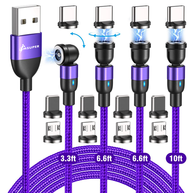 MSUPER Fast Charger Cable MFI USB 3ft 6ft 10ft Hot Selling Industrial Magnet Application for iPhone 14 13 12 11 Pro Max Welding