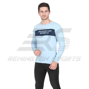 Camisetas de manga larga con cuello redondo ajustadas para hombre a la moda, camiseta de equipo de la mejor calidad para hombre, camisetas de manga larga de Color sólido - Product Image 5