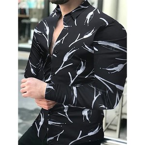 Camisas de manga larga con botones para hombre, camisa de vestir formal de negocios informal ajustada sólida - Product Image 3