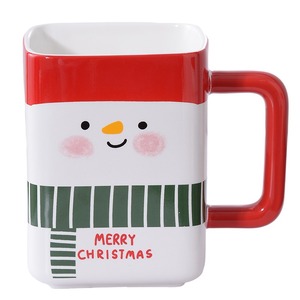 400ml Christmas Design Stoneware Square Milk <b>Mug</b>-Reusable Food Safe Gift for Home or Party Use - Product Image 6