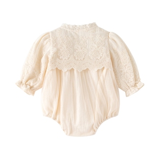 Fabbrica originale per neonata Design 2025 autunno pizzo <span class=keywords><strong>dolce</strong></span> tuta da principessa per 0-2 anni neonata - Product Image 2