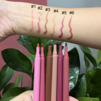 Crayon à lèvres teinté hautement pigmenté, marqueur pour les lèvres, crayon contour des lèvres noir pour Halloween et Black Friday
