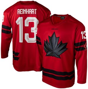 Camisa de Hóquei Masculina 13 Sam e Reinhart Vermelha Branca Preta Canadá 2026 Bordado Completo Alta Qualidade Camisa para Jogos de Inverno - Product Image 1