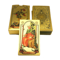 Jeu de cartes de Tarot, en feuille d'or, personnalisée, vente en gros, cartes pâtisserie, avec guide gratuit