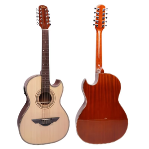 Factory Direct Sale Mollo M--10S 10-<b>String</b> Professional Acoustic Guitar Bajo Quinto Florentine Mexican Style Spruce <b>Top</b> Mahogany - Product Image 2