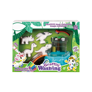 ITTL arte manualidades y juguetes caseros, juego de pintura de dinosaurio no tóxico, bolígrafos coloridos, plástico lavable, juguete de pintura - Product Image 2