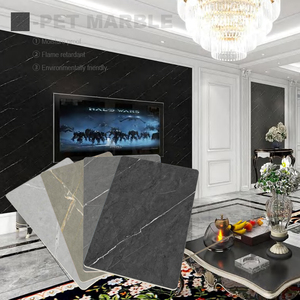 Pannello in PET Effetto Marmo Lucido, Pannello in Pietra Carboniosa, Pannello Murale in Legno di Bambù Carbonizzato a Prezzo all'Ingrosso - Product Image 1