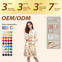 Set Piyama Sutra Wanita Mewah dengan Manset Berbulu 22MM Gaun Tidur Edisi Natal dengan Logo di Depan