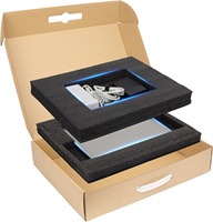 Caja de Embalaje de Cartón Corrugado de Lujo para Envío de Portátiles, Impresa a Medida, con Inserto de Espuma