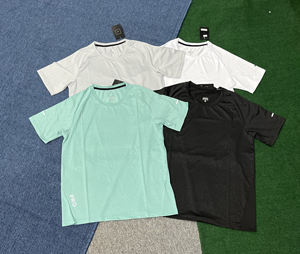 Ensemble de course 2 pièces pour homme avec logo imprimé, t-shirt à séchage rapide et <span class=keywords><strong>short</strong></span> de sport noir respirant, survêtement d'entraînement - Product Image 2