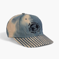 Venta al por mayor de moda nueva tendencia Tie Dye sombrero para el sol diseño personalizado algodón a rayas ala al aire libre papá sombrero gorra de béisbol