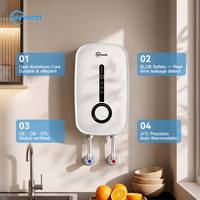 Calentador de Ducha Eléctrico de 5.5kW 220-240V T05 con Bomba de CC Integrada, Presión Aumentada, Control Continuo, Detección Automática de Fallos, IPX4, ELCB