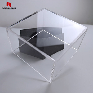 Tùy chỉnh kích thước rõ ràng ép đùn nhựa acrylic trường hợp tuyệt vời nơi thẻ Rack hiển thị với nắp hộp Acrylic để hiển thị - Product Image 1