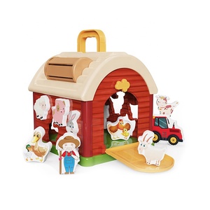 Jouet Montessori pour la maison des animaux de la ferme, éducation précoce des tout-petits, Cognition, activité d'appariement, Cube d'apprentissage - Product Image 1