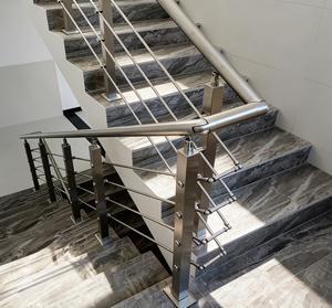 304 316 פלדה צלב בר פלדה צינור צינור מעקה פוסט מעקה מעקה מדרגות מעקה נירוסטה מערכת מעקה צינור פלדה - Product Image 2