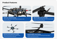 UAV de levage lourd pour l'inspection des lignes électriques, la patrouille des infrastructures, la plateforme aérienne industrielle, la longue autonomie et le service de réseau