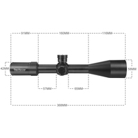 Lunette de tir WESTHUNTER HD GEN2 6-24X50 SFIR FFP Zero Stop avec lentille HD, viseur rouge éclairé, précision longue portée pour la chasse, avec anneaux de montage