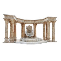 Grande pergola gazebo extérieur style grec gazebo extérieur en marbre sculpté à la main gazebo en pierre de jardin avec statue de dame