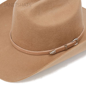 Linglong OEM hommes <span class=keywords><strong>Camel</strong></span> haute qualité Cowboy Style laine feutre mexicain vache garçon cattleman chapeau fêtes pêche sport voyage décontracté - Product Image 4