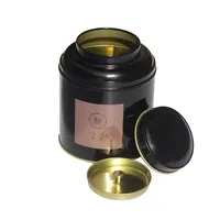 Boîte métallique personnalisée hermétique à double couvercle conteneur de couvercle intérieur vide pour thé café herbes gâteau cadeau boîte d'emballage