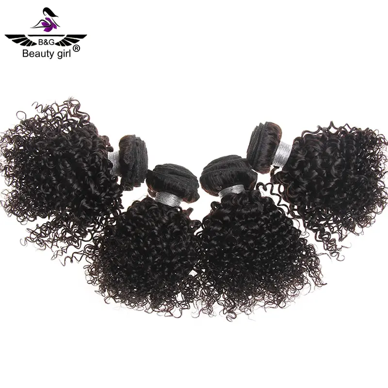products china wholesale short jerry curly hair weft 100% unprocessed raw virgin afro kinky curly human hair extensions