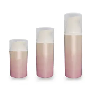 Customized airless bottle of 15ml 30ml 50ml 80ml 100ml 120ml for cream care airless lotion pump bottle plastic suppliers