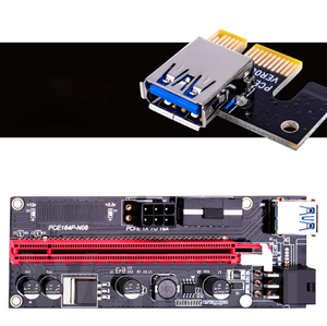 Câble USB 3.0 4 condensateurs solides PCIE <span class=keywords><strong>Riser</strong></span> 1X à 16X Extension <span class=keywords><strong>graphique</strong></span> pour <span class=keywords><strong>carte</strong></span> adaptateur de <span class=keywords><strong>riser</strong></span> alimentée par GPU Mining - Product Image 3