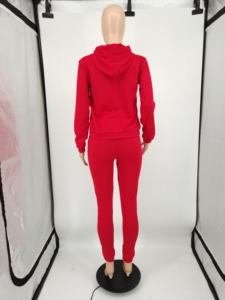 Completo Casual da Donna Taglie Forti in Due Pezzi, Set in Cotone con Felpa e Pantaloni Jogger, Tuta Sportiva Coordinata - Product Image 4