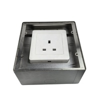 Prise de sol encastrée ZDR-130B en acier inoxydable noir mat, usage hospitalier et industriel, CE IP42